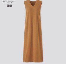 UNIQLO Collab Long Dress S Brown VNeck Sleeveless Near Unused