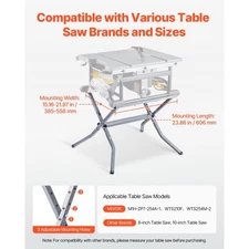 Table Saw Folding Stand 350 lbs Load Capacity Portable Foldable Table Saw Stand