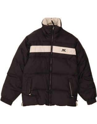 HELLY HANSEN Herren Graphic Padded Jacket UK 36 Small Black Colourblock BO03