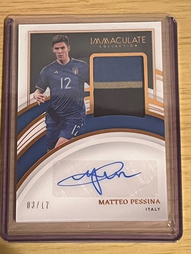 2022-23 Panini Immaculate Collection Ink Matteo Pessina 03/17 patch auto