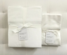 Pottery Barn 700 THREAD COUNT Queen Sheet Set  2 Extra Std Pillowcase White NWT