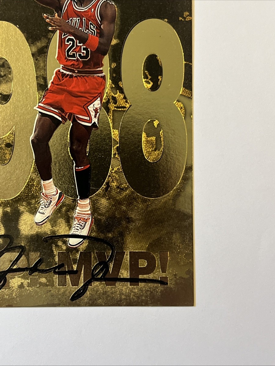 MICHAEL JORDAN 1998 Upper Deck 3.5x5 Gold Foil Facsimile Auto Card