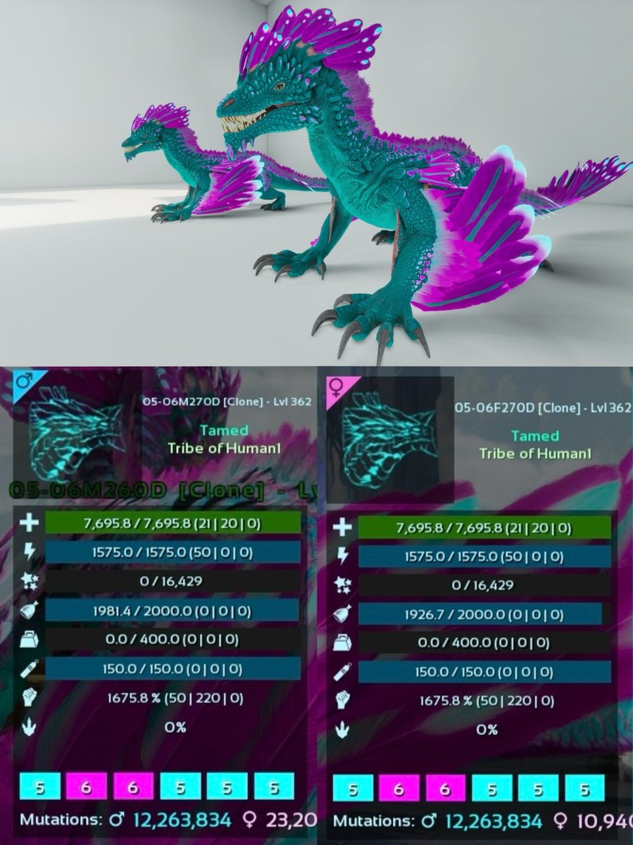 CC Color Dino Full Collection ARK🦖Survival Ascended ASA PVE (PC