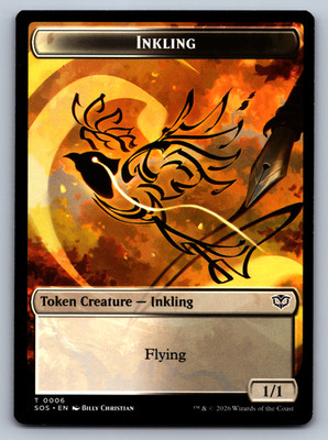 Inkling 6 | Fractal - Double Sided Token NONFOIL - Secrets of Strixhaven - MTG