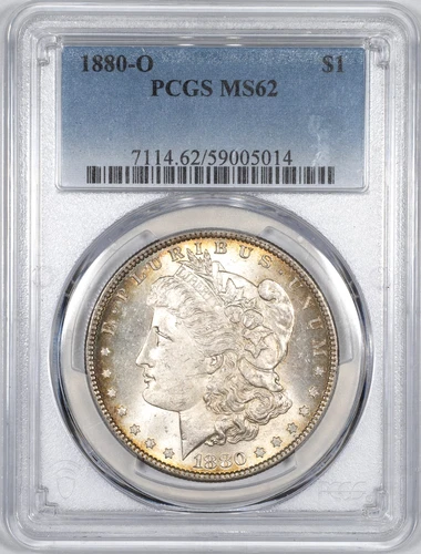 1880-O PCGS MS62 Morgan Silver Dollar New Orleans Mint Uncirculated BU