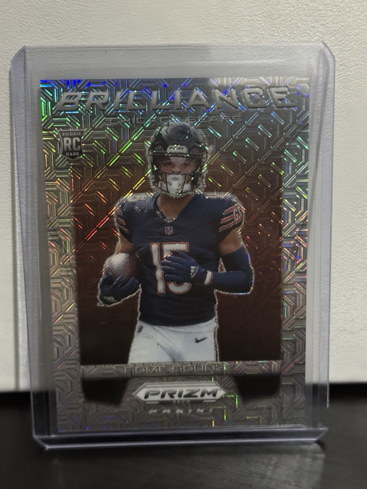 2024 Panini Prizm Deca Rome Odunze #8 Brilliance Mojo Prizm /30 Bears Clean RC