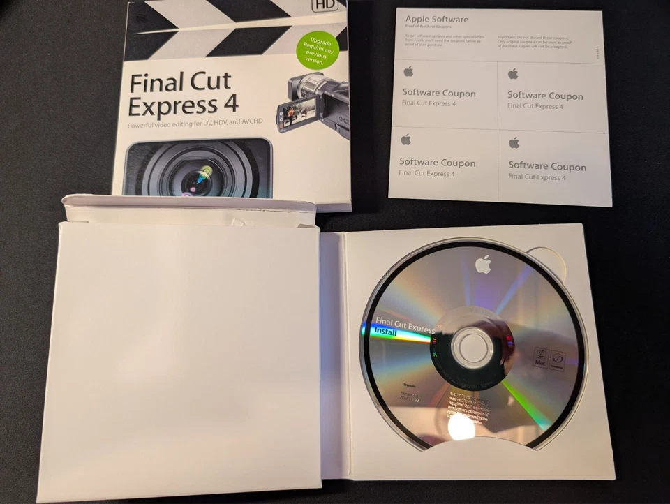 Apple Final Cut Express 4 HD Upgrade for Mac DV HDV AVCHD Video Editing Software - Image 2 of 2