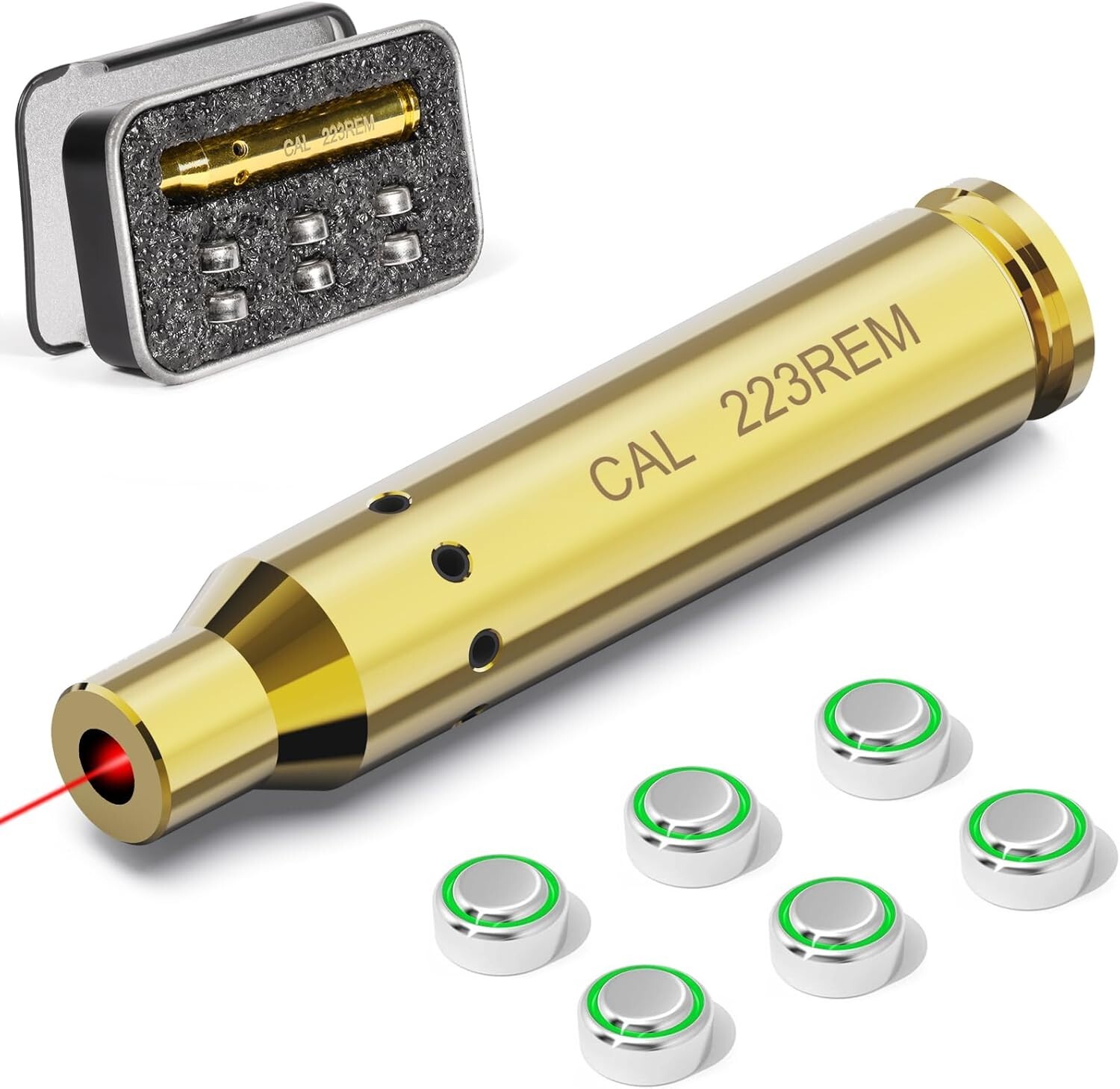 Hunting Bore Sighter Sight 223 rem 5.56 Cartridge Red Laser Boresighter