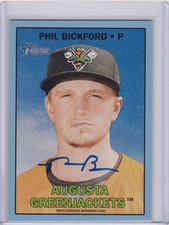 PHIL BICKFORD 2016 TOPPS HERITAGE MINOR LEAGUE CERTIFIED AUTOGRAPH ISSUE CARD