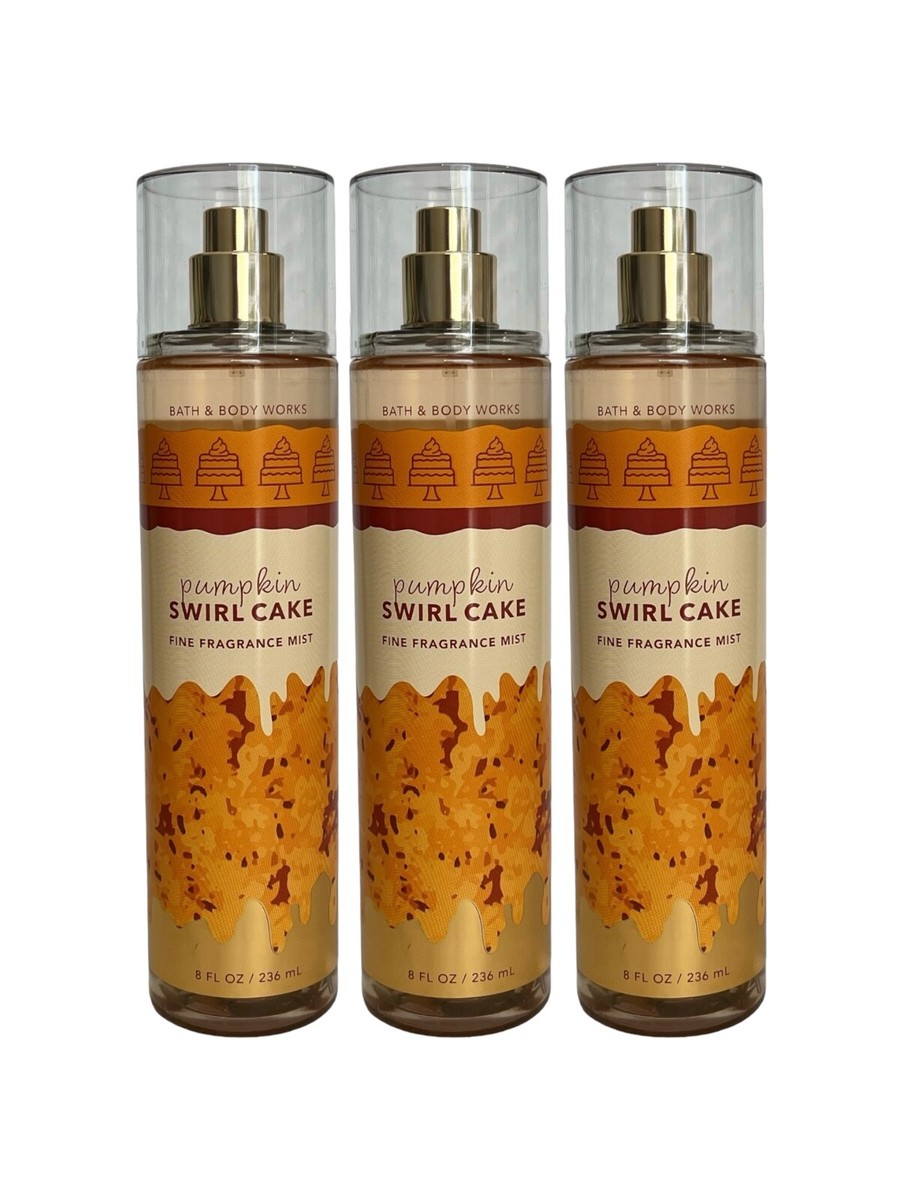 3 Bath & Body Work Fine Fragrance Mist Spray Pumpkin Swirl Cake