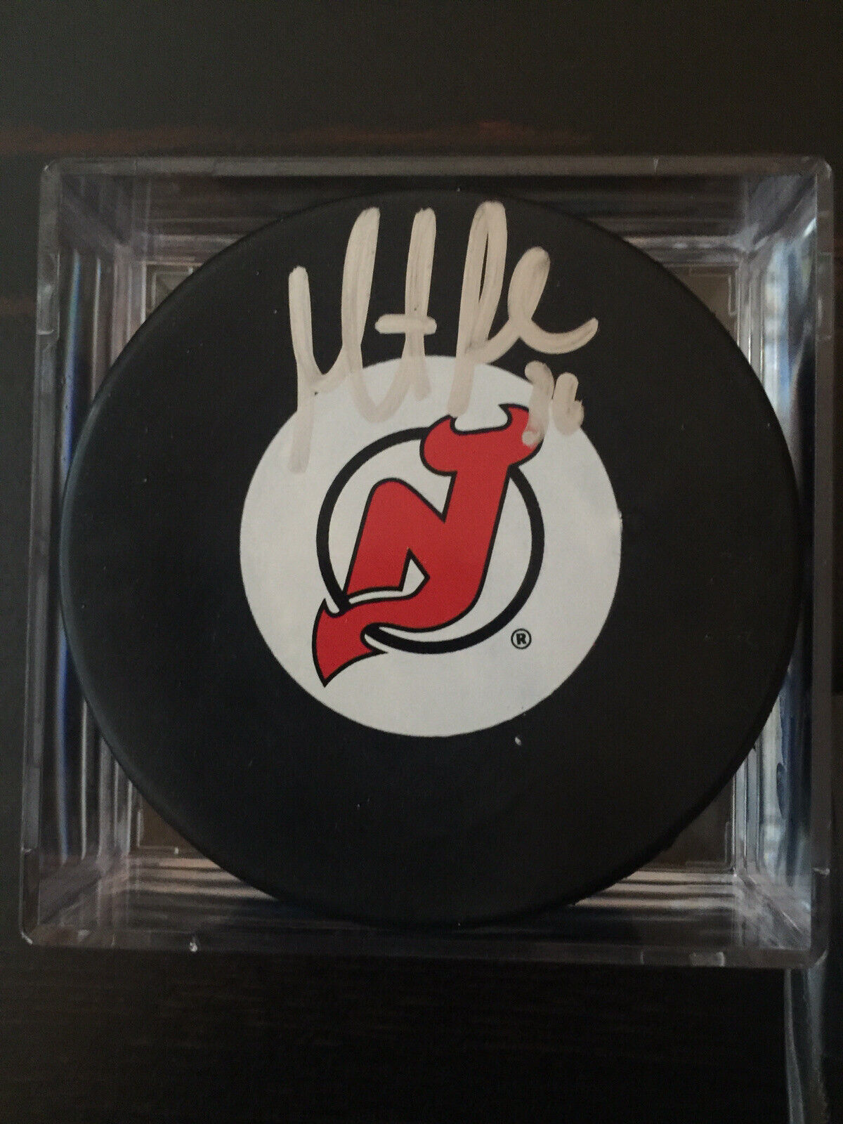 Martin Brodeur Signed New Jersey Devils Hockey Puck Auto. Steiner