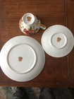 Vintage Shafford Hand Painted Roses Teacup/Sauce/Dessert Plate, Japan,Gold Gilt — photo 2