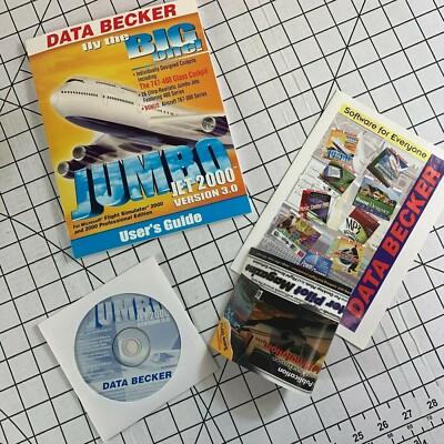 Vintage 80s 90s Microsoft Windows 95 Flight Simulator Jumbo Jet