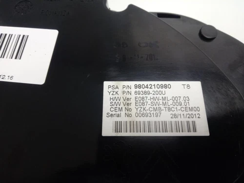 9804210980 Instrumentenblende für PEUGEOT 3008 Access 2013 6372046 - Bild 2 von 10