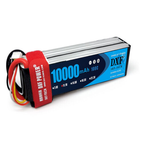 DXF 2PCS 3S 10000mAh Lipo Battery 11.1V 100C DEANS/T RC Lipo Battery Boat Truck - Picture 3 of 3