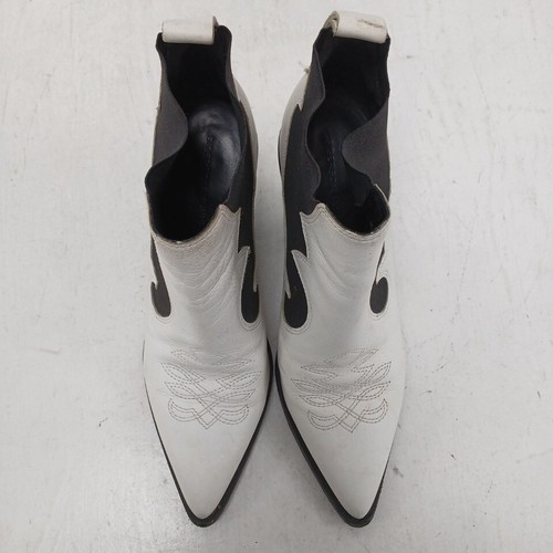 Sigerson Morrison White Cowboy Boots Ankle Length UK6.5 EU39.5 Women's - Picture 4 of 7