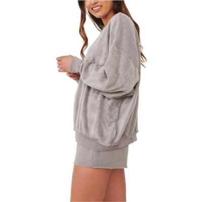 Free People Kelly Sweatshirt Short Set Storm Gray Size XS