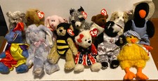 Lot of 13 Ty Beanie Babies 1993 Attic Treasures - Some Retired - No Duplicates