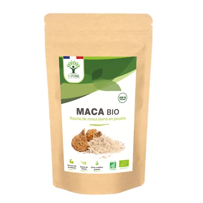Maca Bio en poudre - Conditionné en France - Vegan - 100g