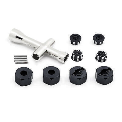 For Slash E-Revo 1/16 RC Car 4pcs 12mm Aluminum Non-slip Nut Hex Wheel Hub Sets