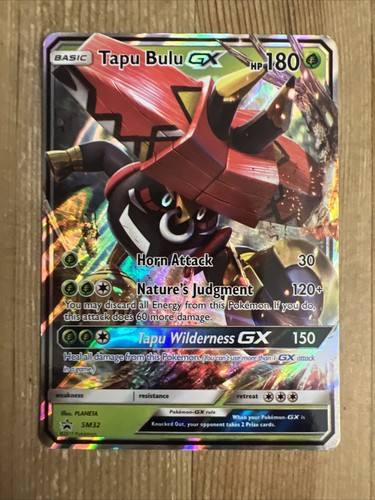 Tapu Bulu-GX - SM32 - Pokemon Promo Sun & Moon Ultra Rare Card MP | eBay