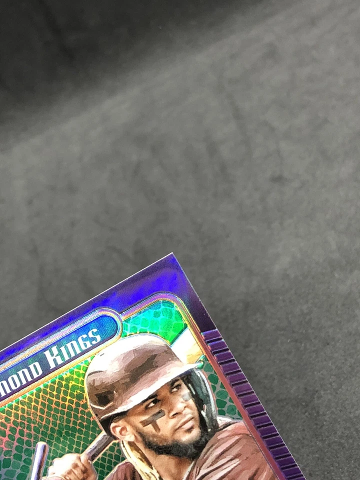 2021 Optic Fernando Tatis Jr DIAMOND KINGS /88 GREEN DRAGON SCALE PRIZM SP #27 - Image 4 of 4