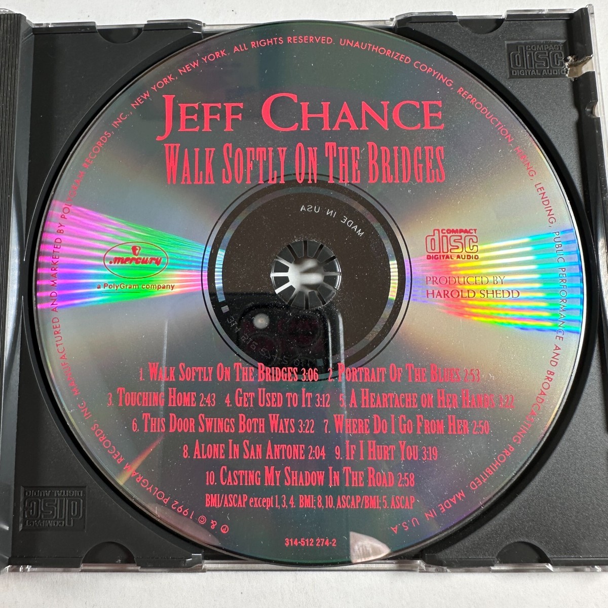 Walk Softly on the Bridges by Jeff Chance (CD, Aug-1992