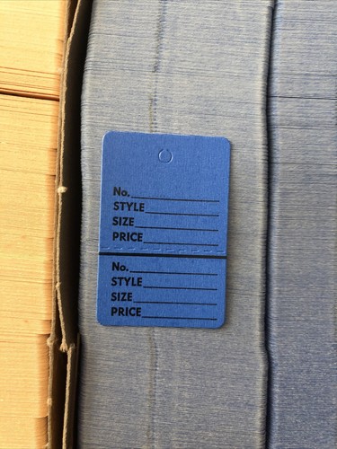 3 Boxes Of 1000 Price Tags Perforated 2 Part Garment Merchandise •Unstrung - Picture 5 of 9