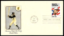 1984 Roberto Clemente FDC American Postal Arts Society LE Farnam Cachet