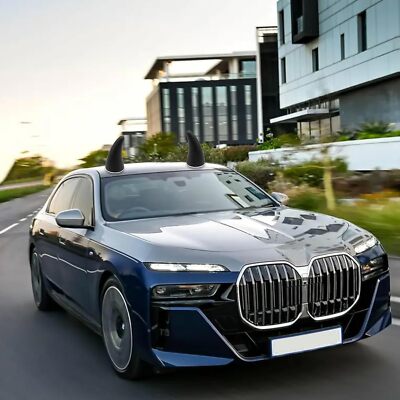 2PC 3D Devil Horns Car Stickers - Red Anti-Collision Bumper Decals For Halloween & Everyday