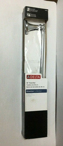 Delta 132887 Silverton 18 in. Towel Bar in Polished Chrome Bathroom New In Box! - Picture 2 of 6