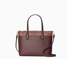 Kate Spade Flash Glitter Glimmer Satchel Bag Crossbody bag Cherrywood K8707 Ina