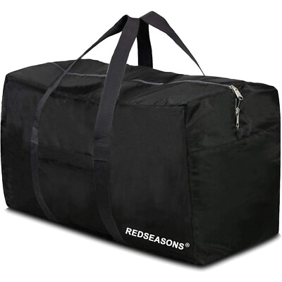 Reisetasche  Groß 96L Faltbar Camping Tasche Schwarz