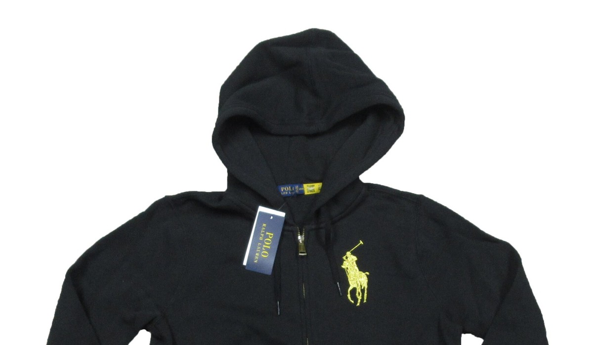 Polo Ralph Lauren Women's Black Gold Big Pony Fleece Lined Full