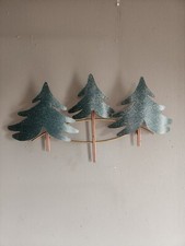 Metal Christmas Decoration of 3 Christmas Trees Can Attach to Something