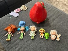 Vintage 1979 Strawberry Shortcake Dolls With Case And Extras Please Read