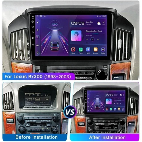 For 1998-2003 Lexus Rx300 Android 13 Car Stereo Radio GPS NAVI WIFI CarPlay 64G - Picture 2 of 10
