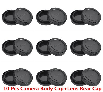 10 x Lens Rear Cap Back Cover + Camera Body Cap Cover Set for Micro 4/3 M4/3