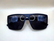 KUSH Sunglasses Square Retangular Black Frame Dark Black Lens UV 400 6476KSH EUC