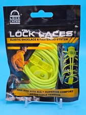 LOCK LACES Elastic Shoelace  Fastening System - Neon Yellow