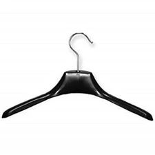 Only Hangers Black Plastic 15" Petite Shaper Hangers 