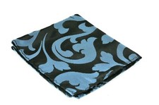 Lord R Colton Masterworks Izmir Blue Obsidan Scroll Pocket Square Silk 75 New
