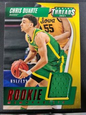 CHRIS DUARTE 2021-22 Panini Chronicles Draft ROOKIE THREADS JERSEY Red 91/199