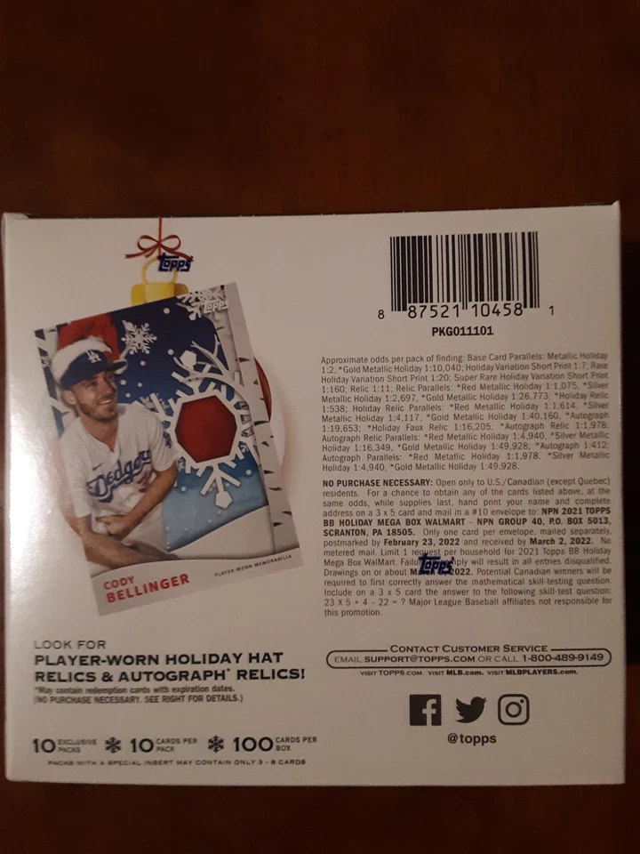 2021 Topps Holiday MLB Baseball Factory Sealed Mega Box - Image 2 of 2