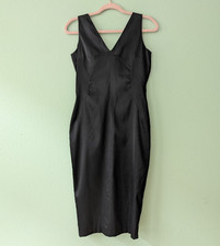 Vtg Y2K D&G Dolce And Gabbana Little Black Dress Satin 28/42 6 / 8 Ittierre2001