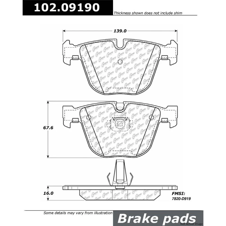 Комплект задних дисковых тормозных колодок дисковый тормоз ротор подходит для BMW X6 2008-2015 годов выпуска - Изображение 4 из 4