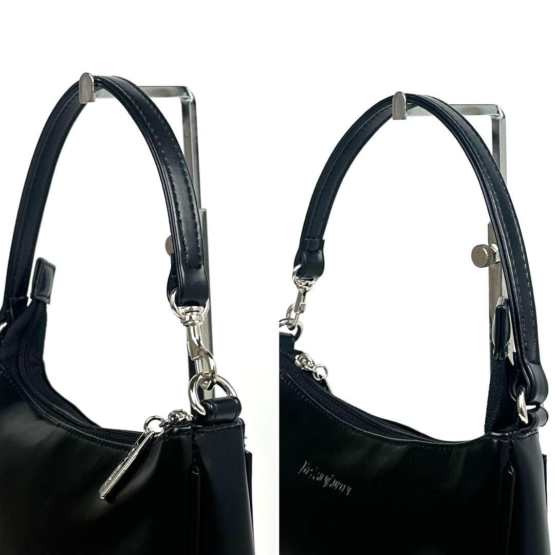 authentic  Yves saint laurent shoulder bag hand leather solid y2k vintage black — image 10