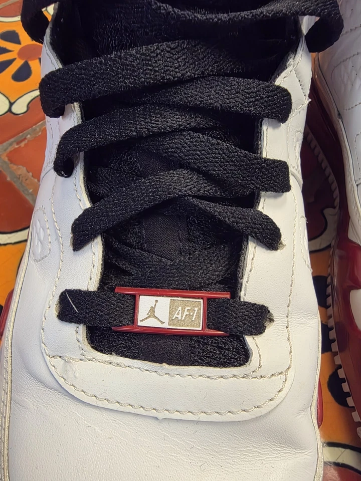 Talla 8 - Air Jordan Fusion 9 Blanco Negro Rojo 352753 102 Foto 3 de 4