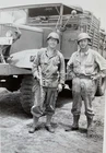 Military World War 2 Era Soldiers Rifle & Truck Original Snapshot Vintage Photo