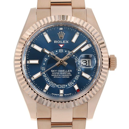 ROLEX SKY-DWELLER 336935 Blue green 3 row oyster bracelet Random Number seco...